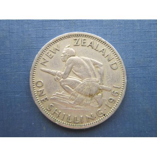 Монета 1 шиллинг Новая Зеландия 1961 абориген