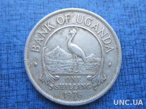 монета 1 шиллинг Уганда 1976 фауна птица
