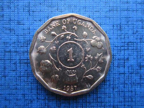 Монета 1 шиллинг Уганда 1987 состояние