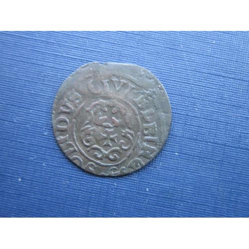 Монета 1 солид Швеция 1611-1632 Густав II Адольф серебро состояние №2