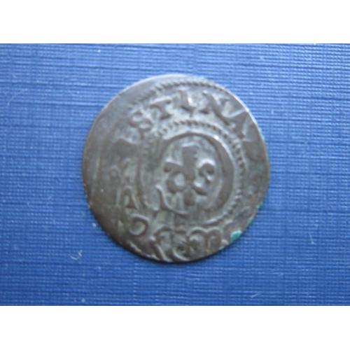 Монета 1 солид Швеция 1647 Кристина Ваза серебро состояние