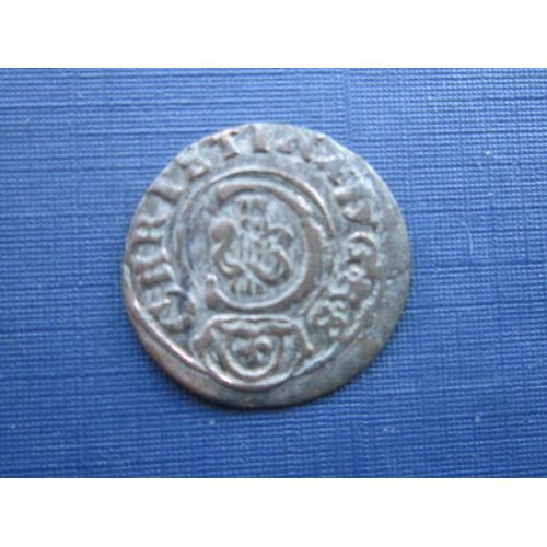 Монета 1 солид Швеция 1648 Кристина Ваза серебро состояние