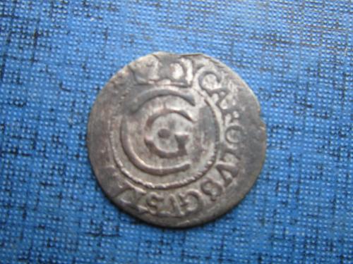 Монета 1 солид Швеция 1654-1660 Карл Х Густав серебро №1