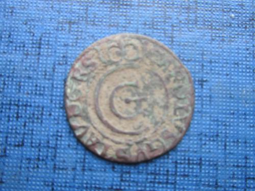 Монета 1 солид Швеция 1654-1660 Карл Х Густав серебро №2
