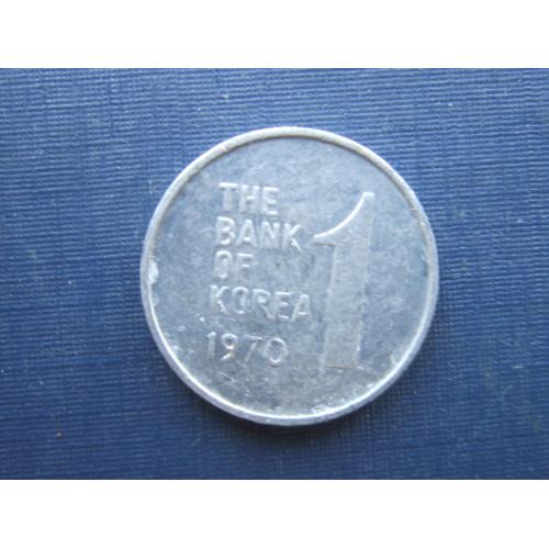 Монета 1 вона Южная Корея 1970