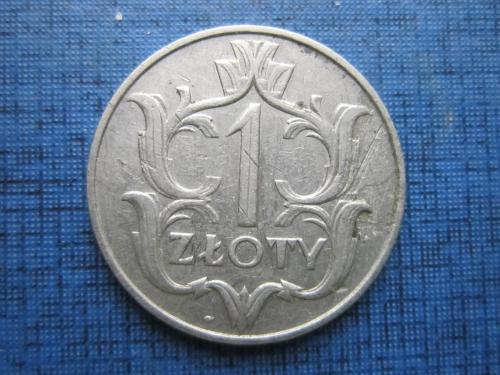 Монета 1 злотый Польша 1929