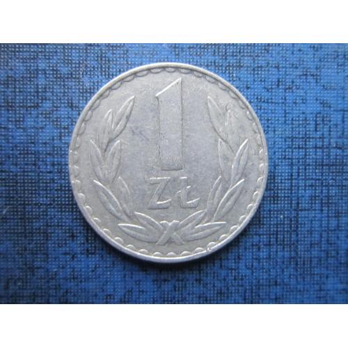 Монета 1 злотый Польша 1977