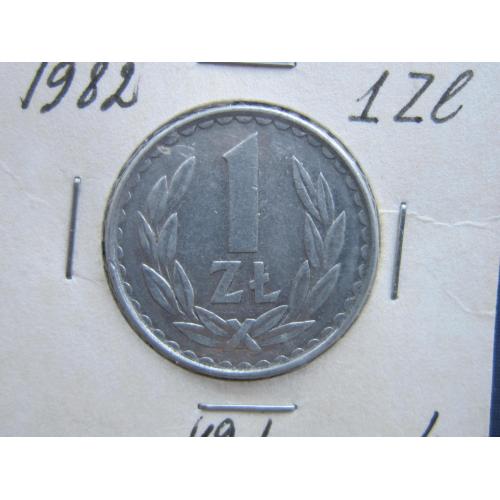 Монета 1 злотый Польша 1982