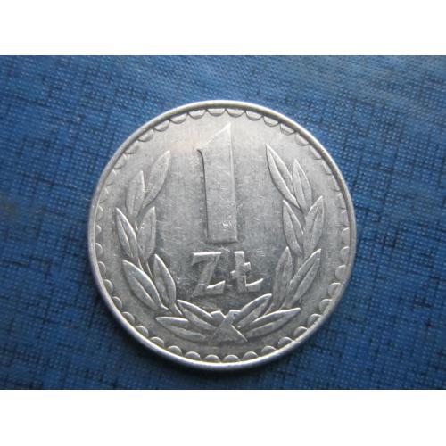 Монета 1 злотый Польша 1984