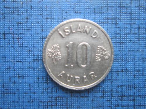 Монета 10 аурар Исландия 1966