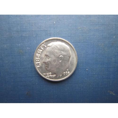 Монета 10 центів 1 дайм США 1968 D