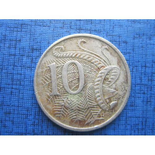 Монета 10 центов Австралия 1968 фауна птица