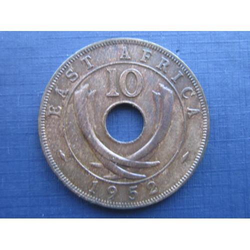 Монета 10 центов Британская Восточная Африка 1952