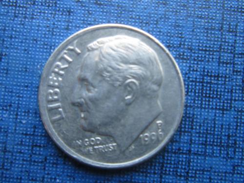 Монета 10 центов дайм США 1996 Р