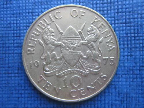 монета 10 центов Кения 1975