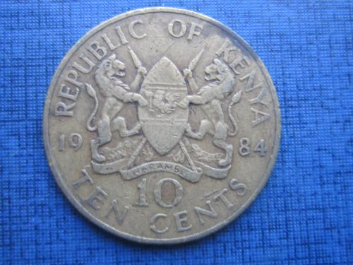 монета 10 центов Кения 1984