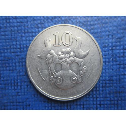 Монета 10 центов Кипр 2004 фауна птицы