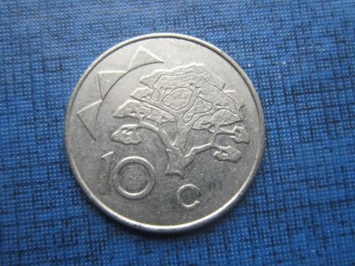 Монета 10 центов Намибия 1998 баобаб