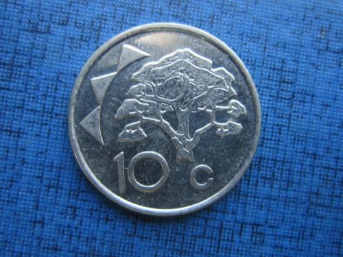 монета 10 центов Намибия 2002 баобаб