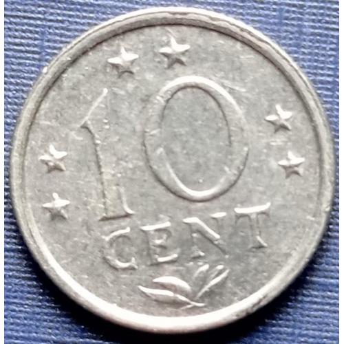 Монета 10 центов Нидерландские Антильские острова Антилы 1971