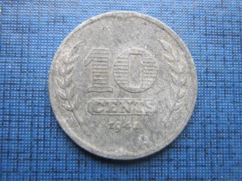Монета 10 центов Нидерланды 1941