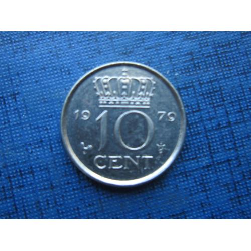 Монета 10 центов Нидерланды 1970