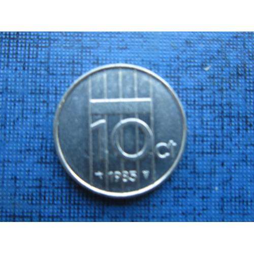 Монета 10 центов Нидерланды 1985
