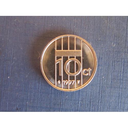 Монета 10 центов Нидерланды 1997
