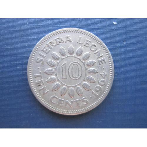 Монета 10 центов Сьерра-Леоне 1964
