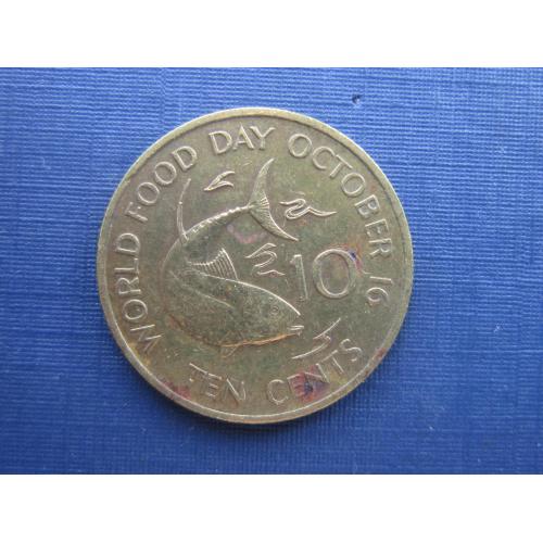 Монета 10 центов Сейшельские острова Сейшелы 1983 фауна рыба