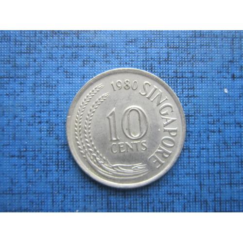 Монета 10 центов Сингапур 1980 фауна рыба морской конёк