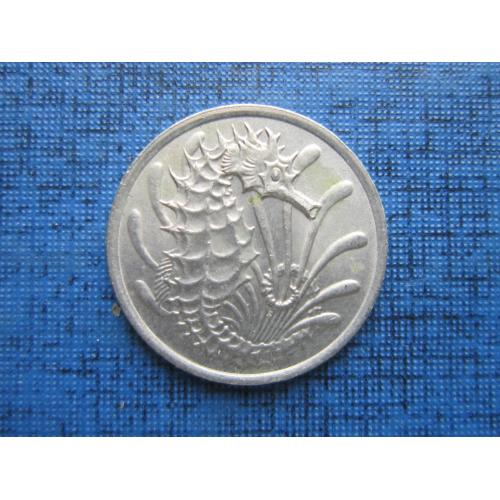 Монета 10 центов Сингапур 1980 фауна рыба морской конёк