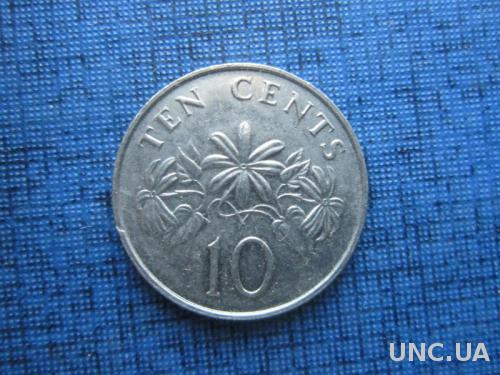монета 10 центов Сингапур 1986
