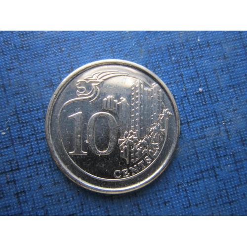 Монета 10 центов Сингапур 2016
