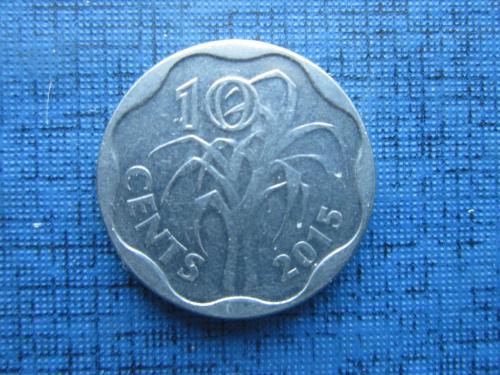 Монета 10 центов Свазиленд 2015