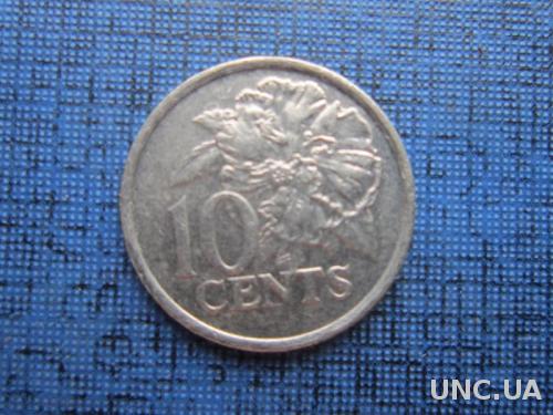 монета 10 центов Тринидад и Тобаго 1998