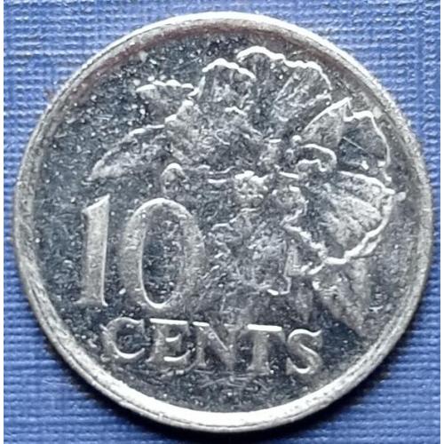 Монета 10 центов Тринидад и Тобаго 2002
