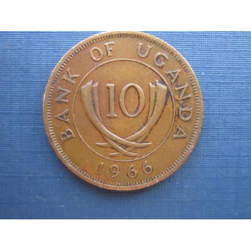 Монета 10 центов Уганда 1966