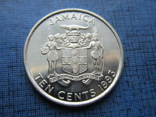 Монета 10 центов Ямайка 1993