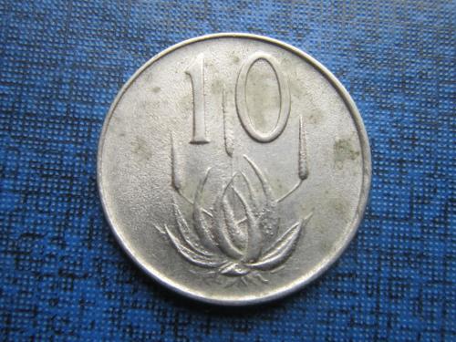 Монета 10 центов ЮАР 1965 голландская легенда