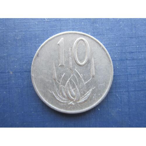 Монета 10 центов ЮАР 1970 флора алоэ