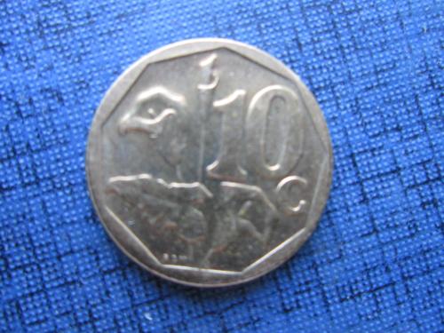 Монета 10 центов ЮАР 2009 флора