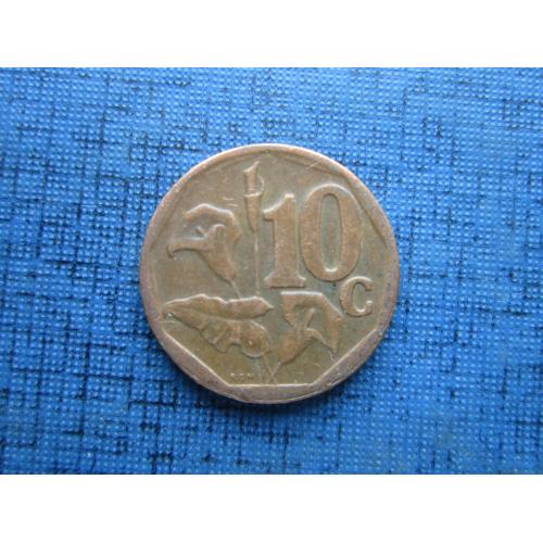 Монета 10 центов ЮАР 2012 флора