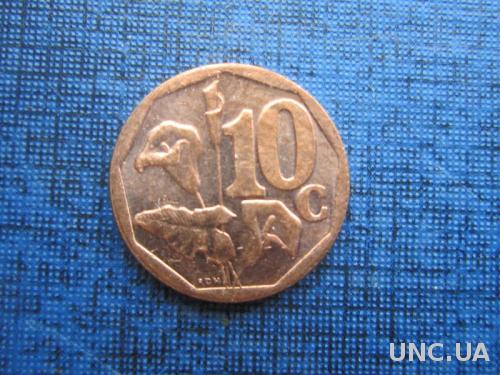 монета 10 центов ЮАР 2015 флора
