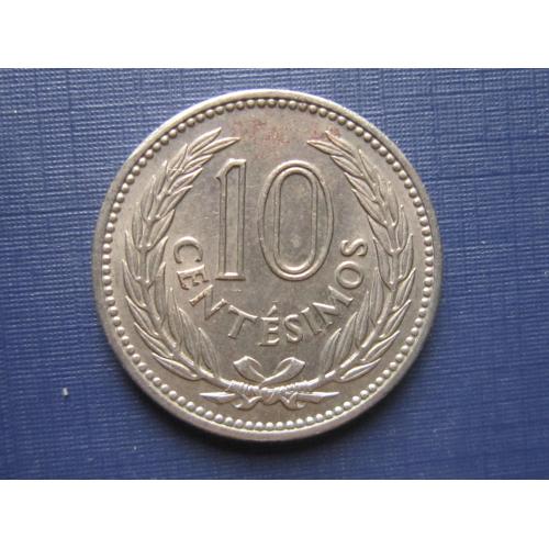 Монета 10 чентезимо Уругвай 1959 никель