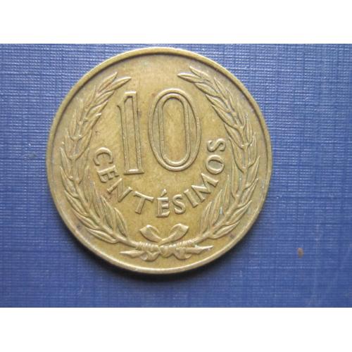 Монета 10 чентезимо Уругвай 1960