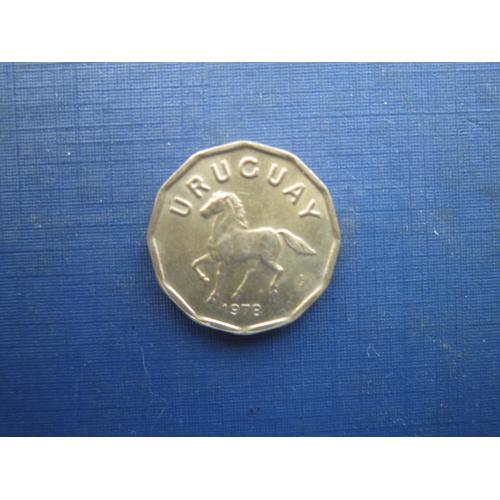 Монета 10 чентезімо Уругвай 1978 фауна кінь