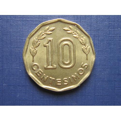 Монета 10 чентезимо Уругвай 1978 фауна лошадь конь