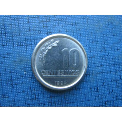Монета 10 чентезимо Уругвай 1994
