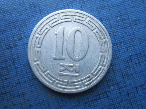 Монета 10 чон Северная Корея КНДР 1959 без звёзд